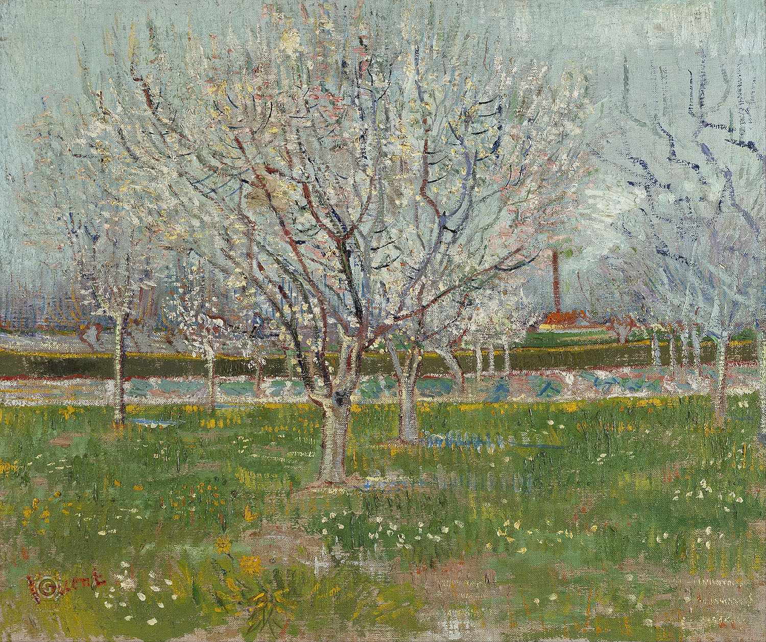 Винсент Ван Гог. "Фруктовый сад в цвету (Сливовые деревья)". 1888.